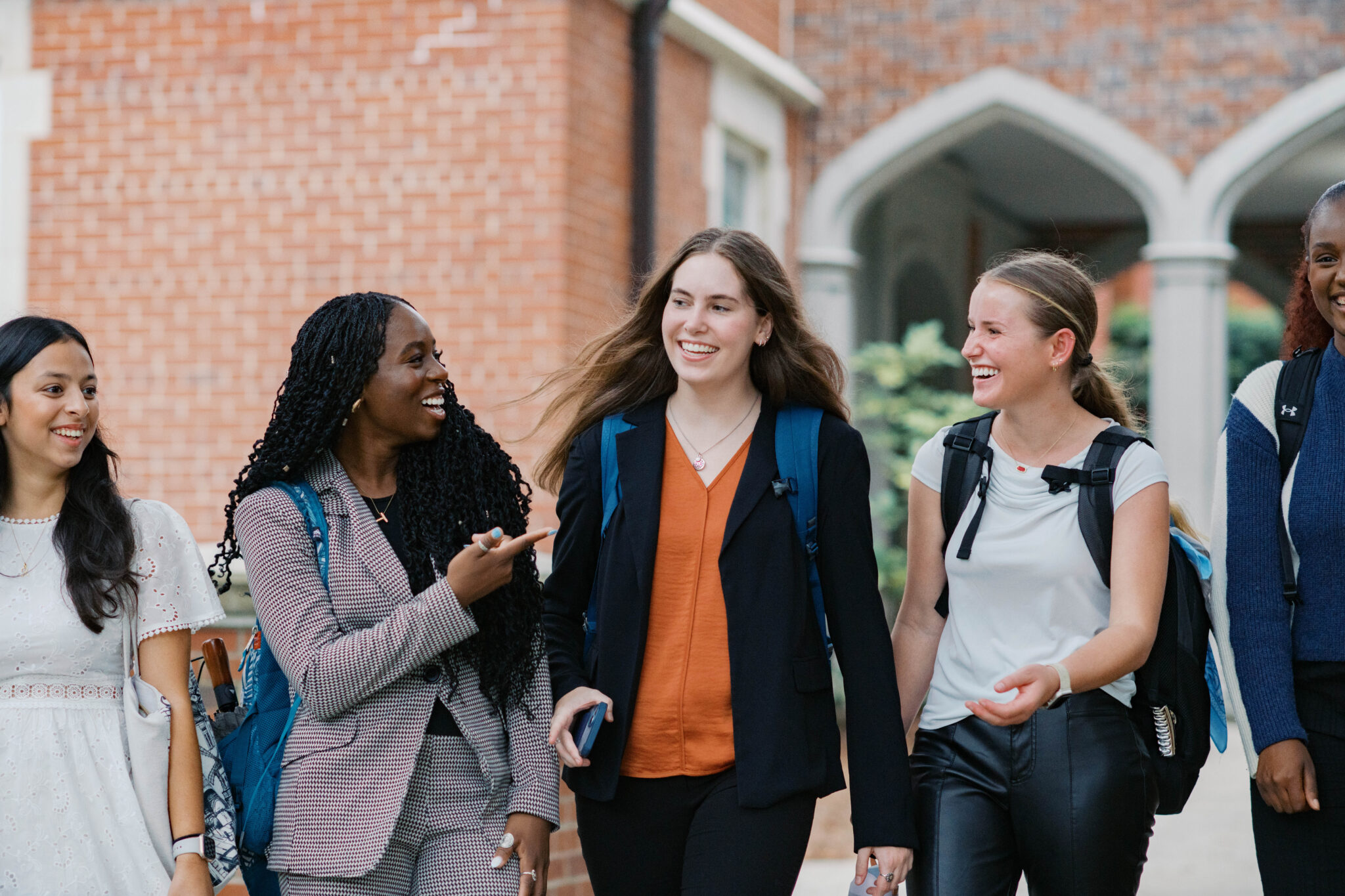 Students walking near Robert Hall
